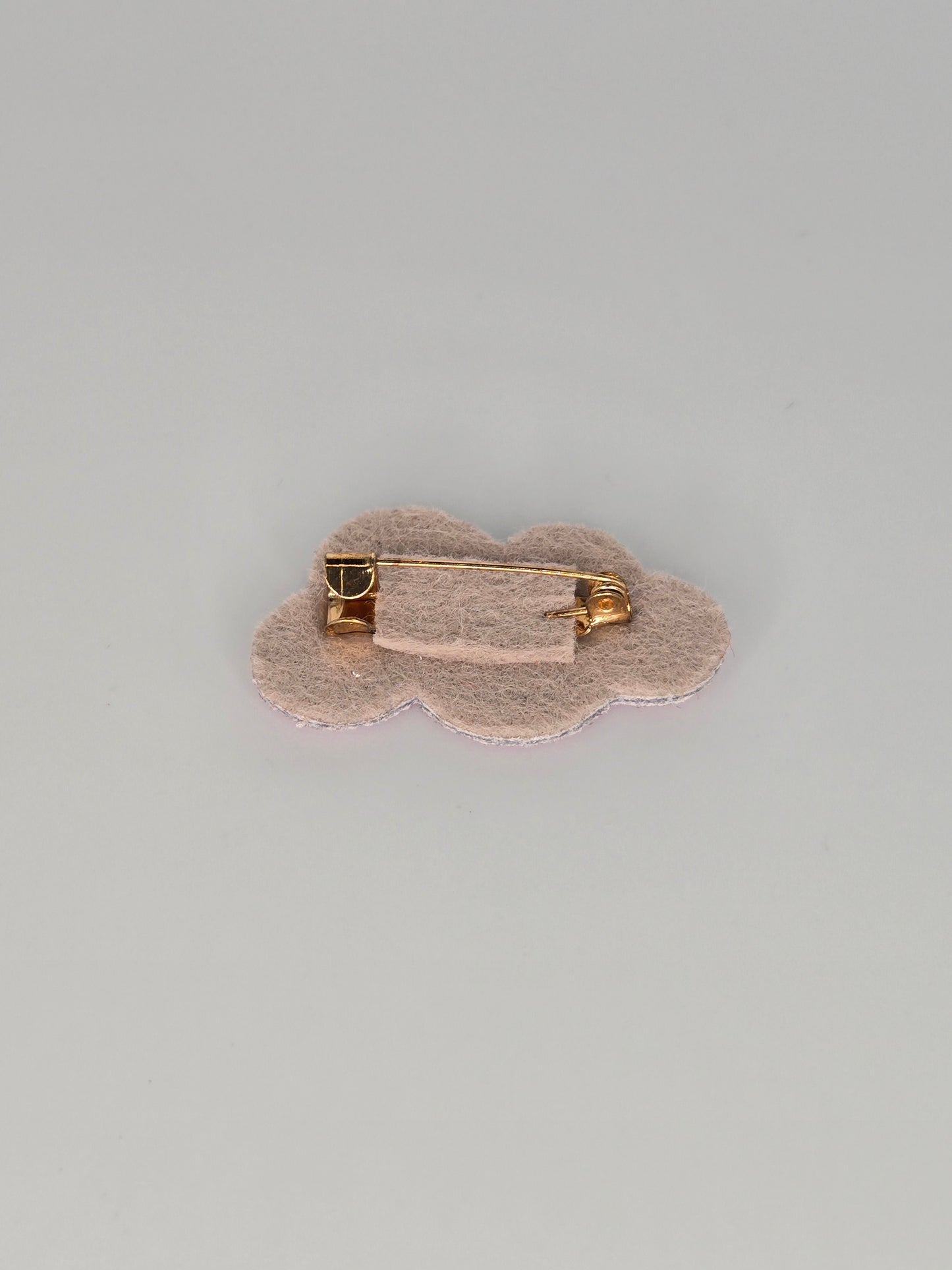 Pink cloud brooch