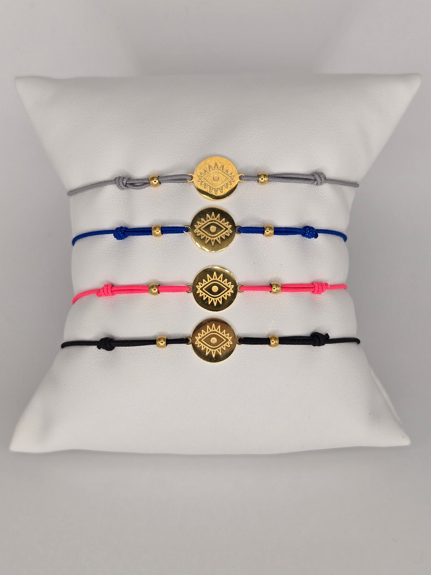 Blue elastic bracelet eye charm