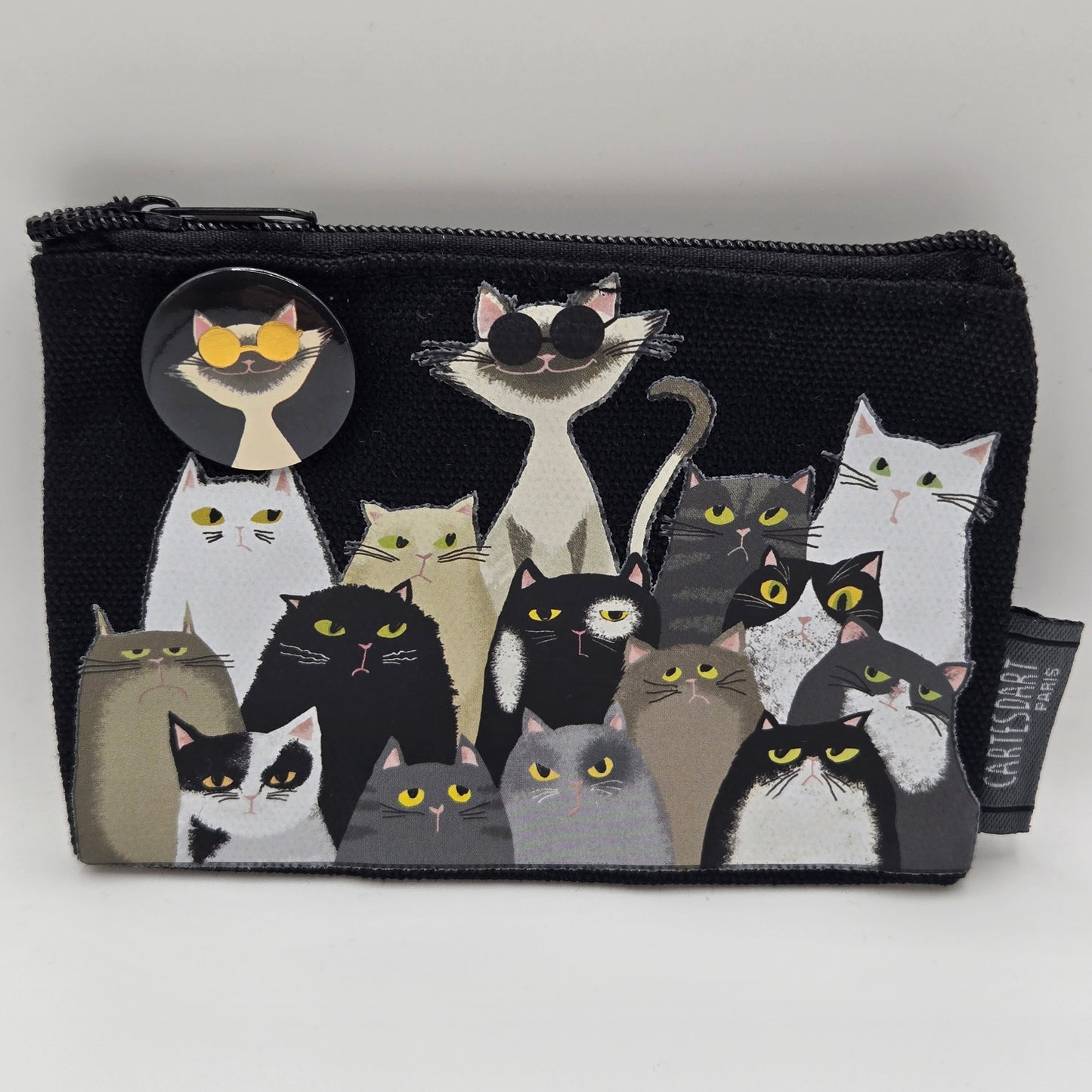 Mini pouch, funny cats faces