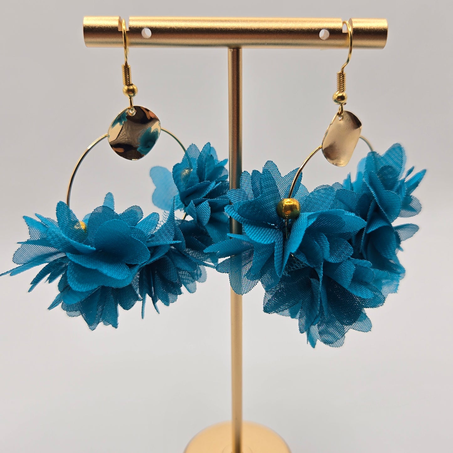 Earrings Flowers turquoise
