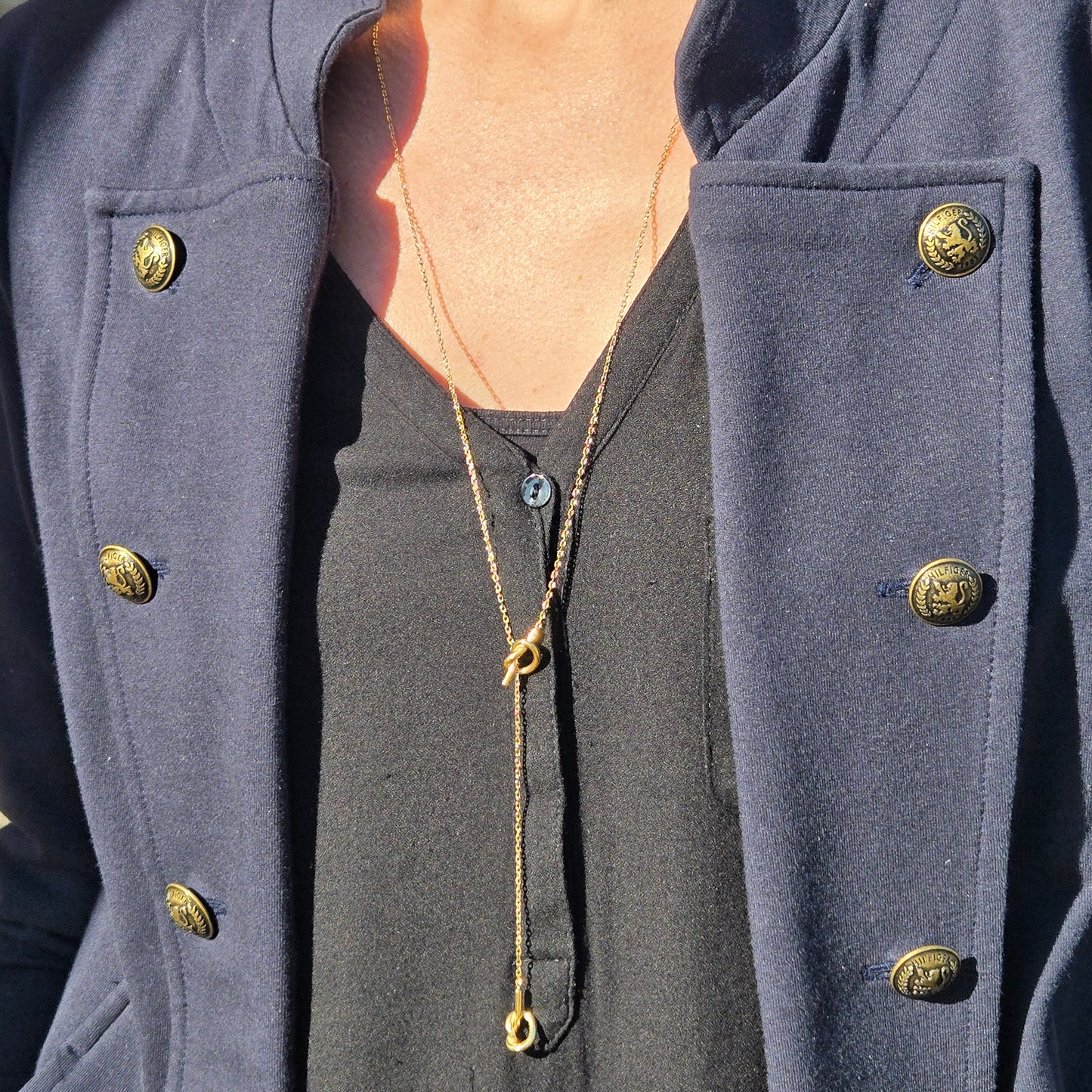 Long necklace double loops