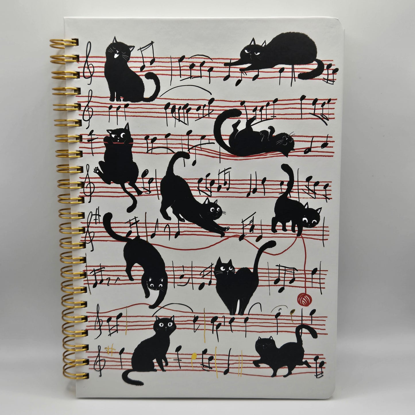 Notebook music sheet for kitten