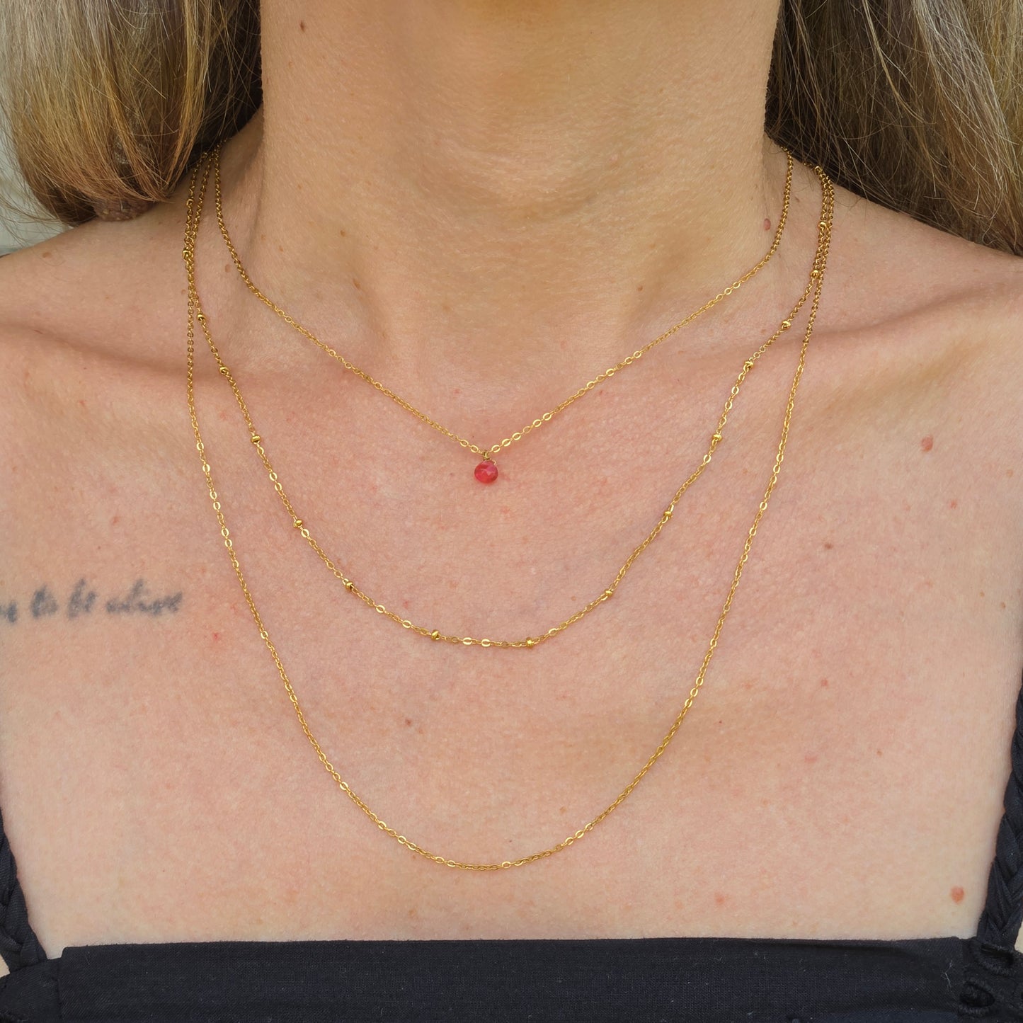 Necklace 3 thin rows