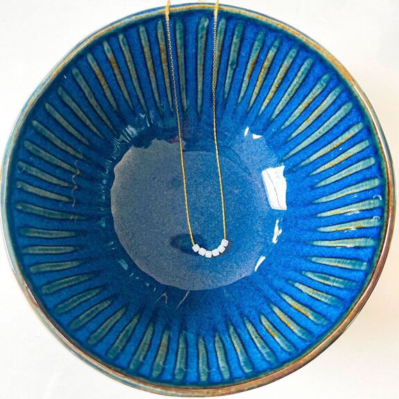 Simply square white necklace