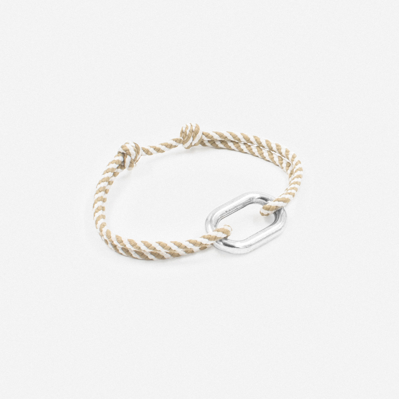 Bracelet Link beige & white