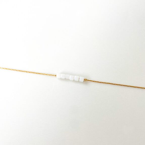 Simply square white bracelet