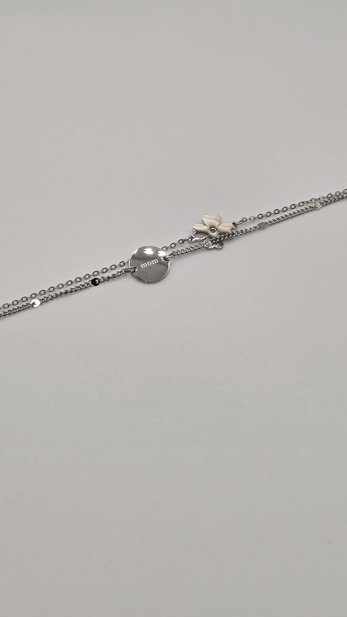 Mom silvered bracelet