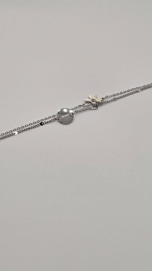 Mom silvered bracelet
