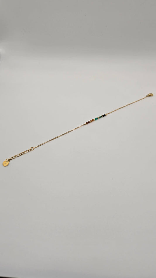 Bracelet dark beads multicolor