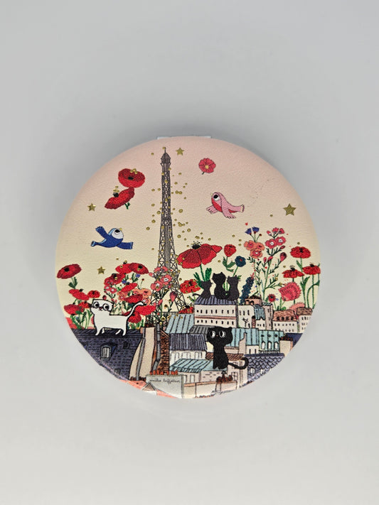 Pocket Mirror, Eiffel Tower & poppies