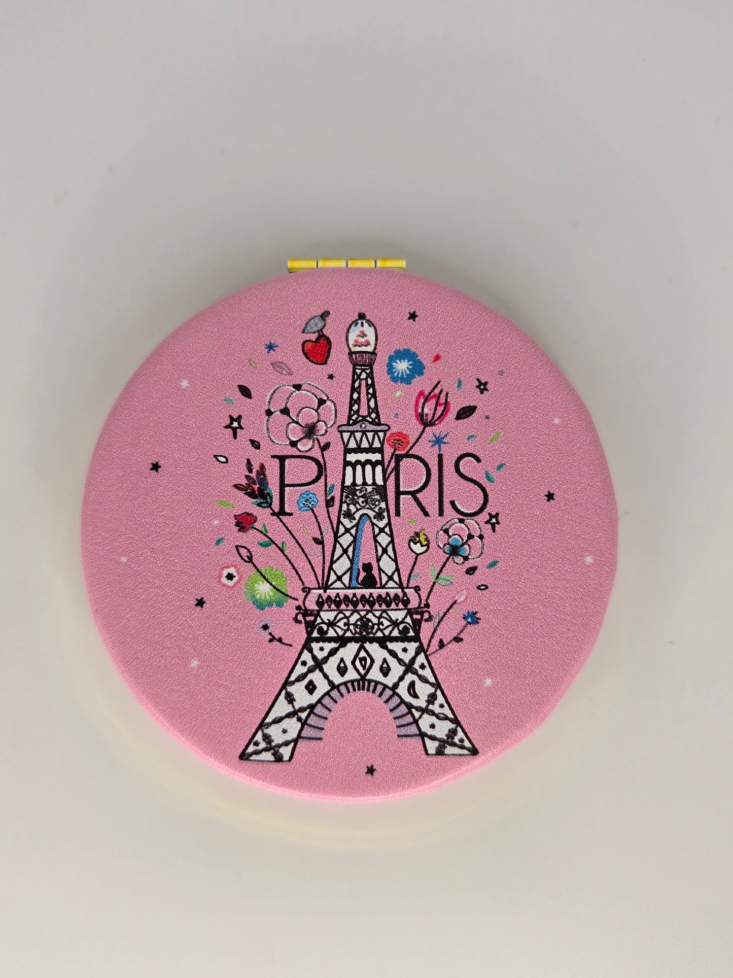 Pink pocket mirror, Eiffel tower