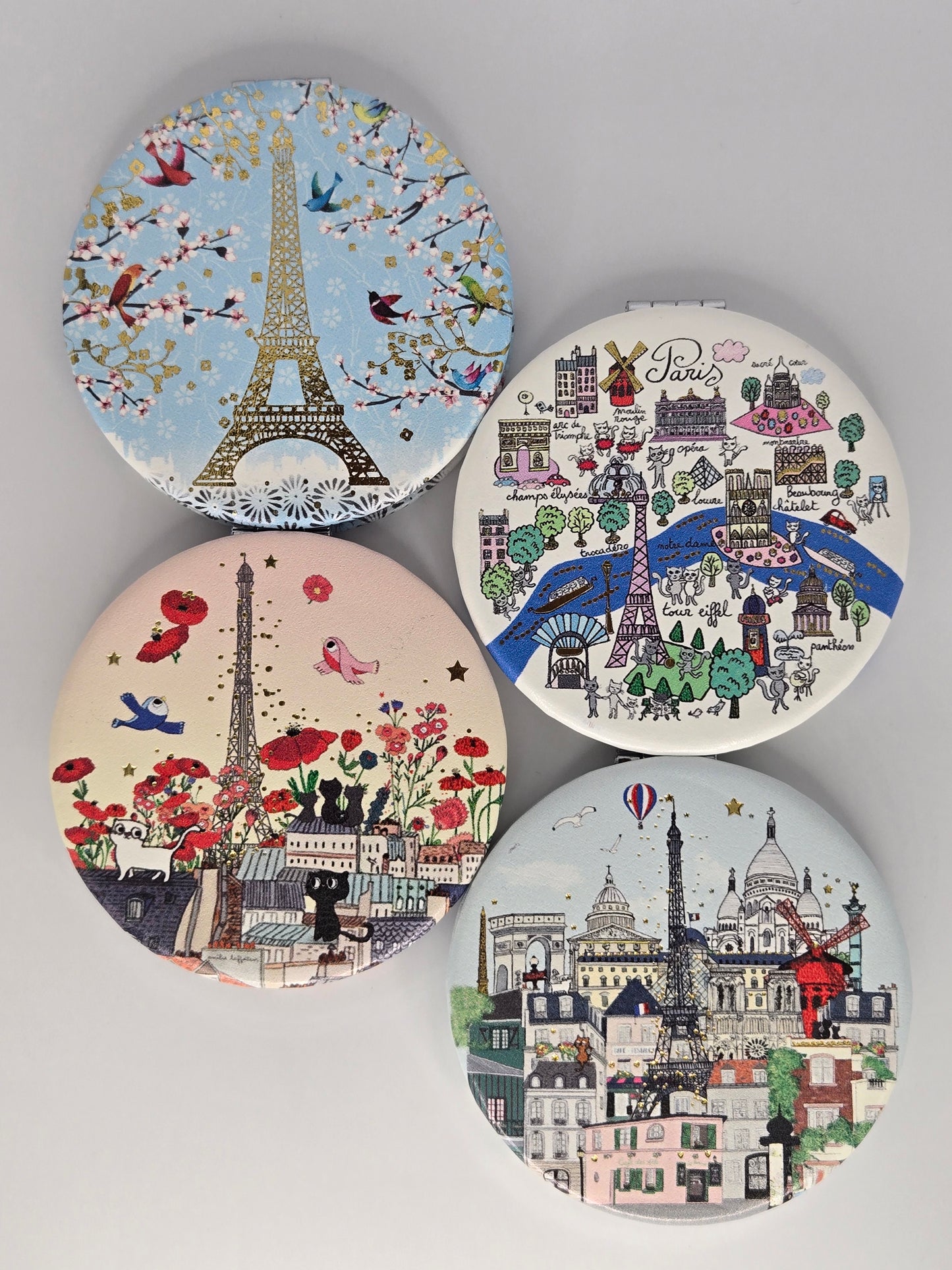 Pocket mirror, Paris monuments