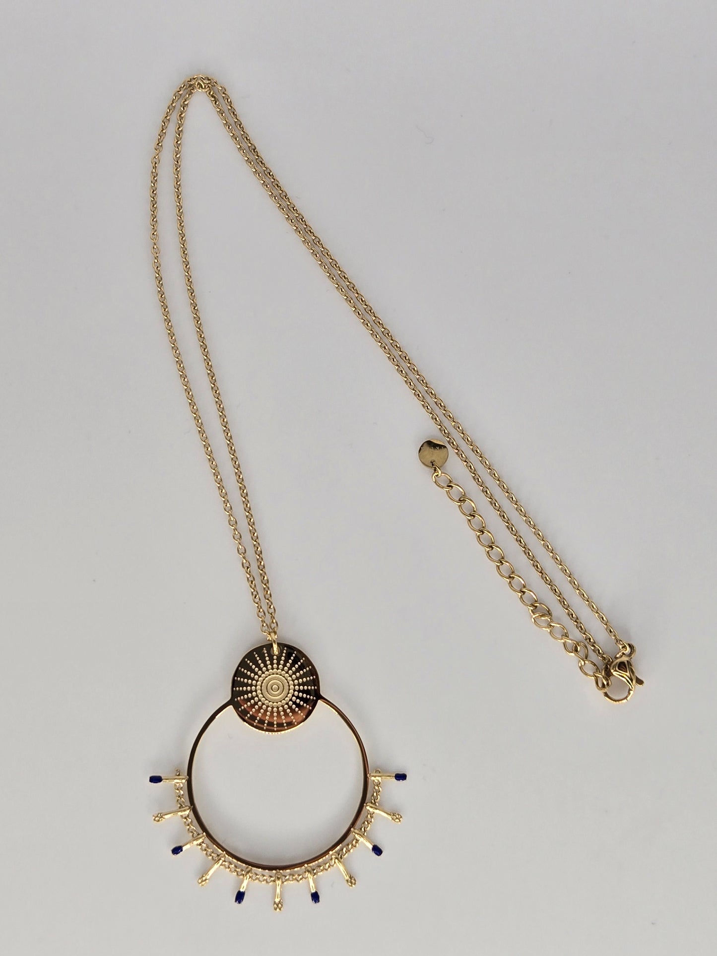 Navy Sun necklace