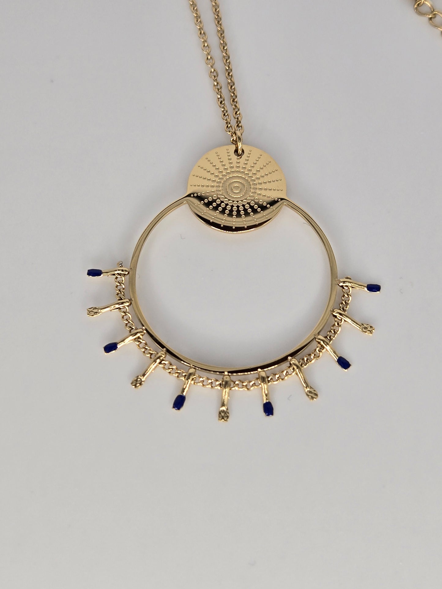 Navy Sun necklace