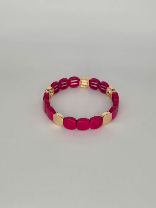 Bee fuchsia pink bracelet