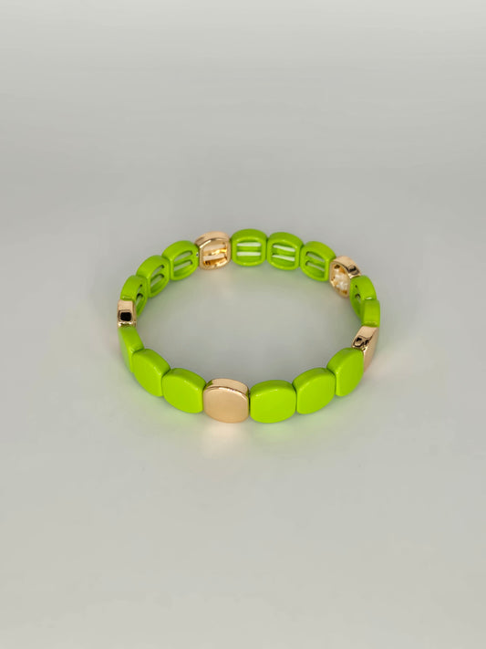 Bee light green bracelet