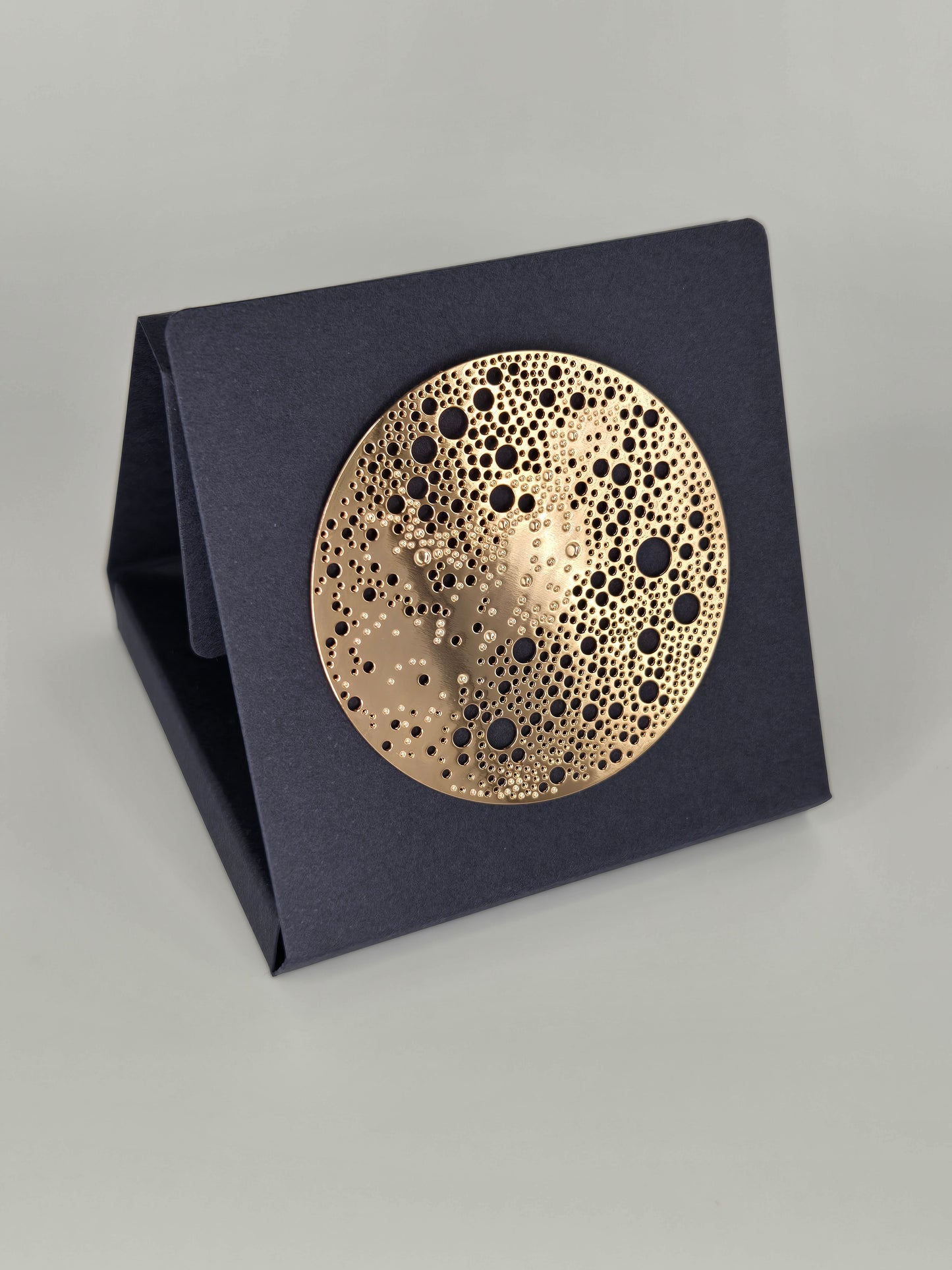 Gold-plated "Lunar" brooch