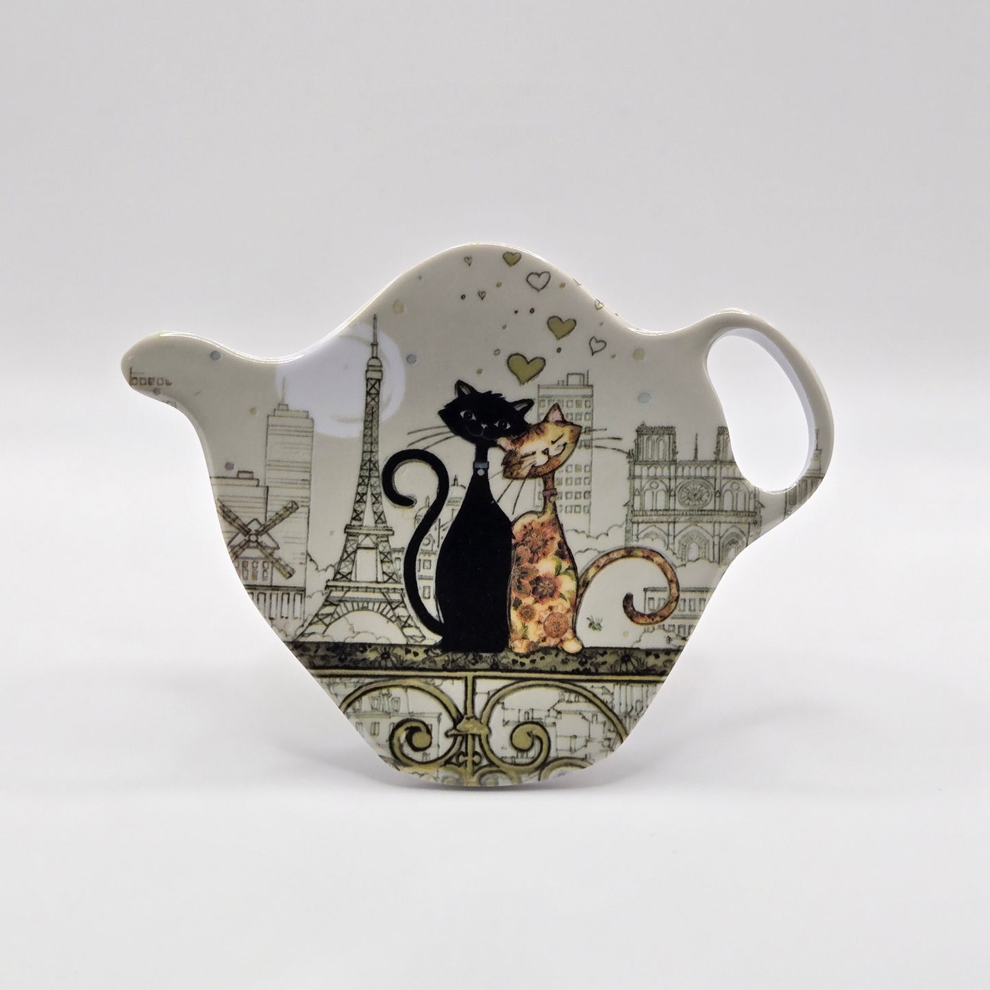 Tea bag holder "cats in love"