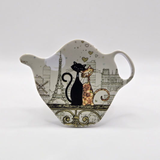 Tea bag holder "cats in love"