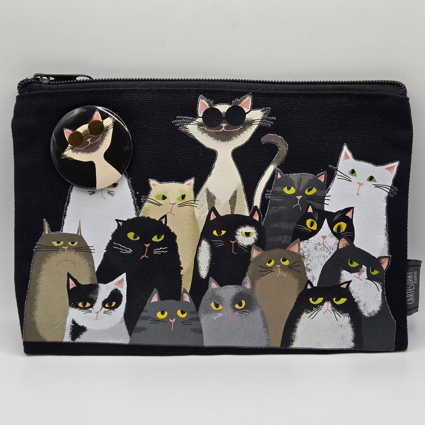 Cotton pouch, funny cats faces