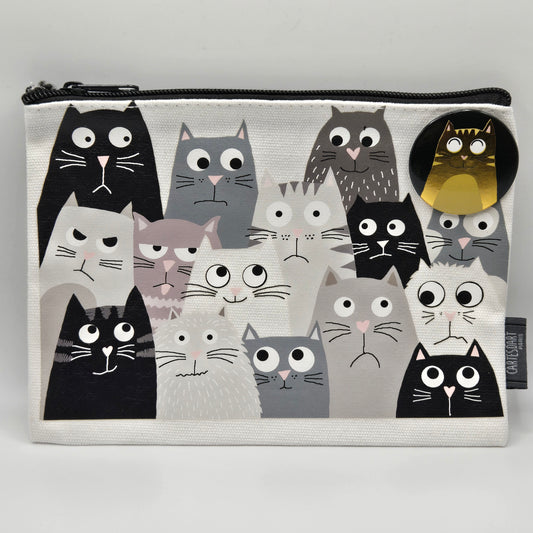 Cotton pouch, funny cats