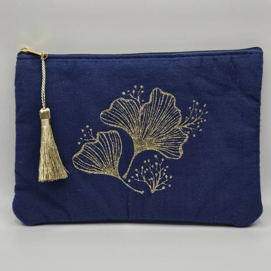 Cotton pouch Gingko leaves