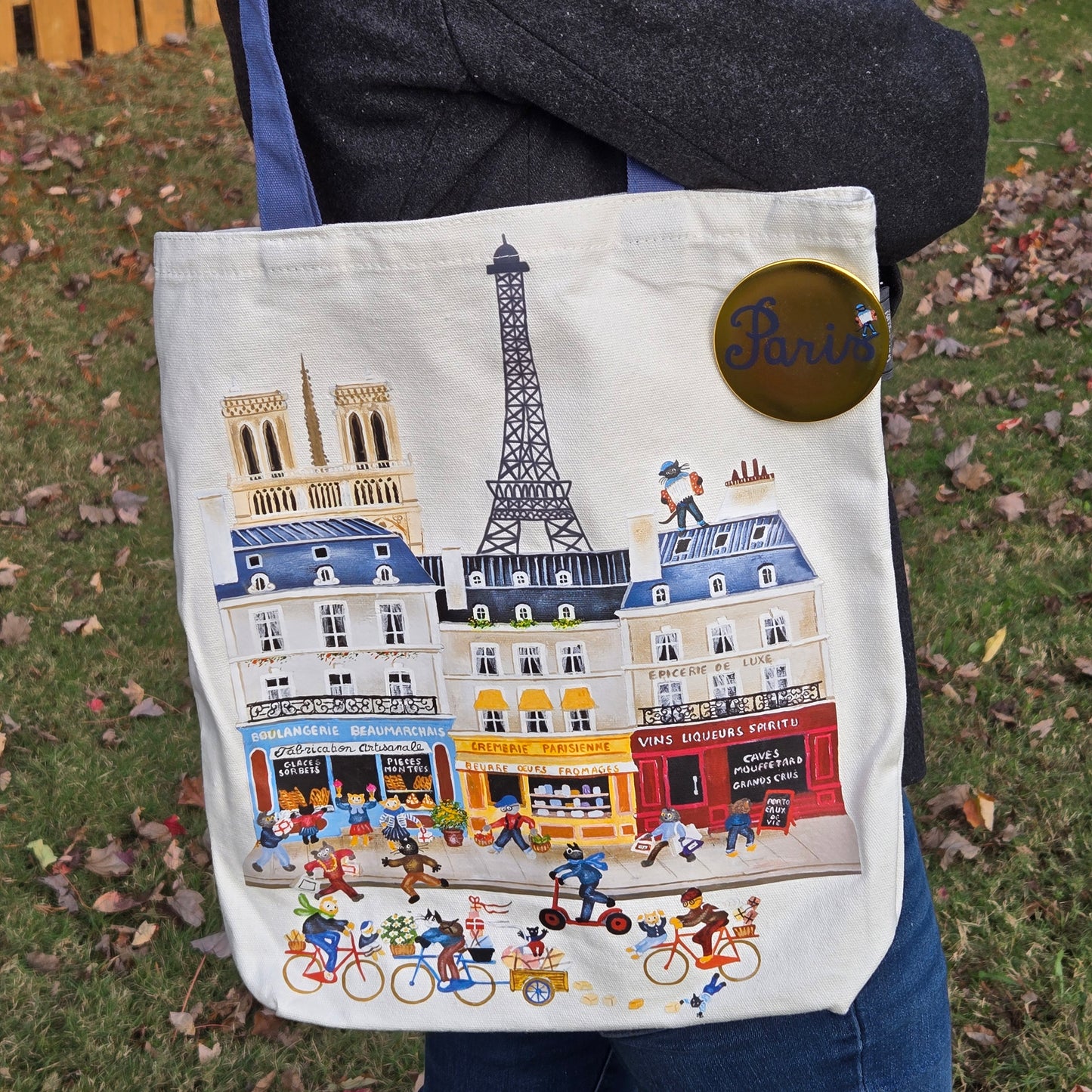 Tote bag bike in Paris