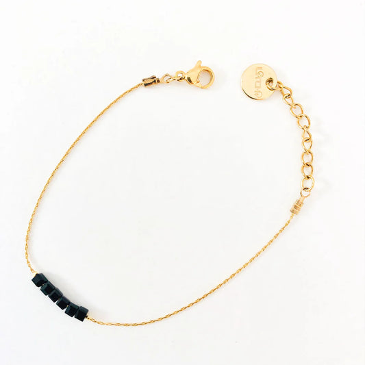 Simply square black bracelet