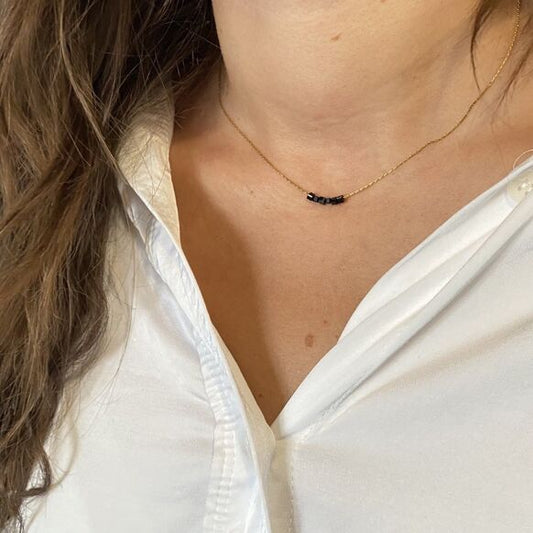 Simply square black necklace