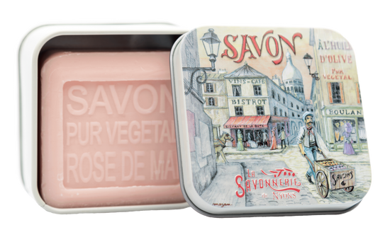 May rose soap, metal box " Montmartre", 3.5oz