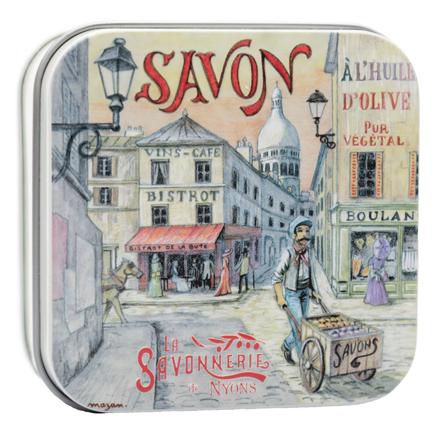 May rose soap, metal box " Montmartre", 3.5oz