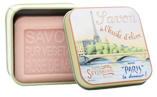 May rose soap, metal box " La Seine", 3.5oz