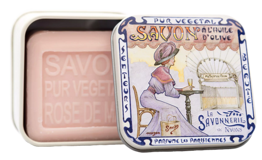 May rose soap, metal box " Paris Metro", 3.5oz