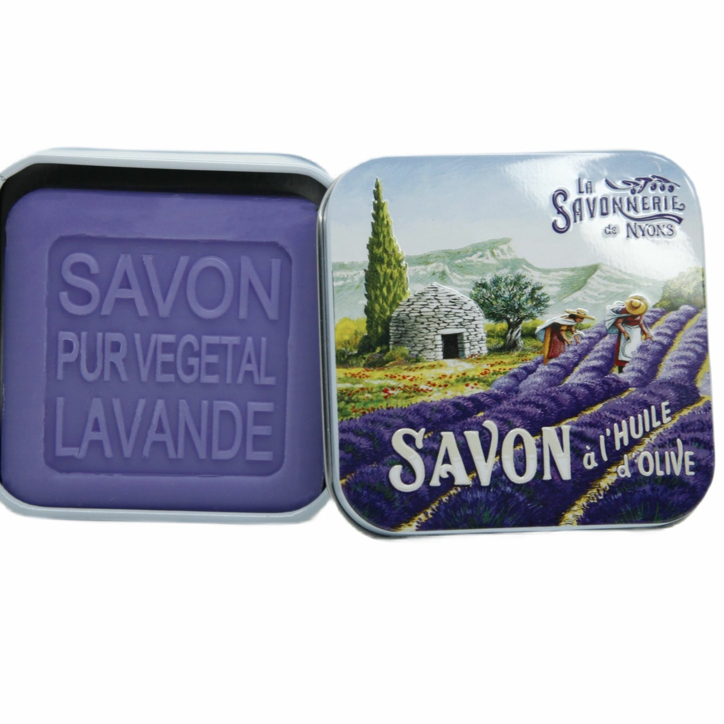 Lavender soap, metal box "Lavender field", 3.5oz