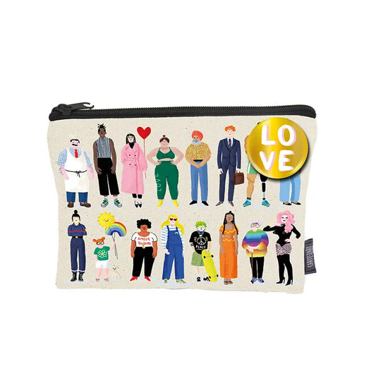 Cotton pouch, love people