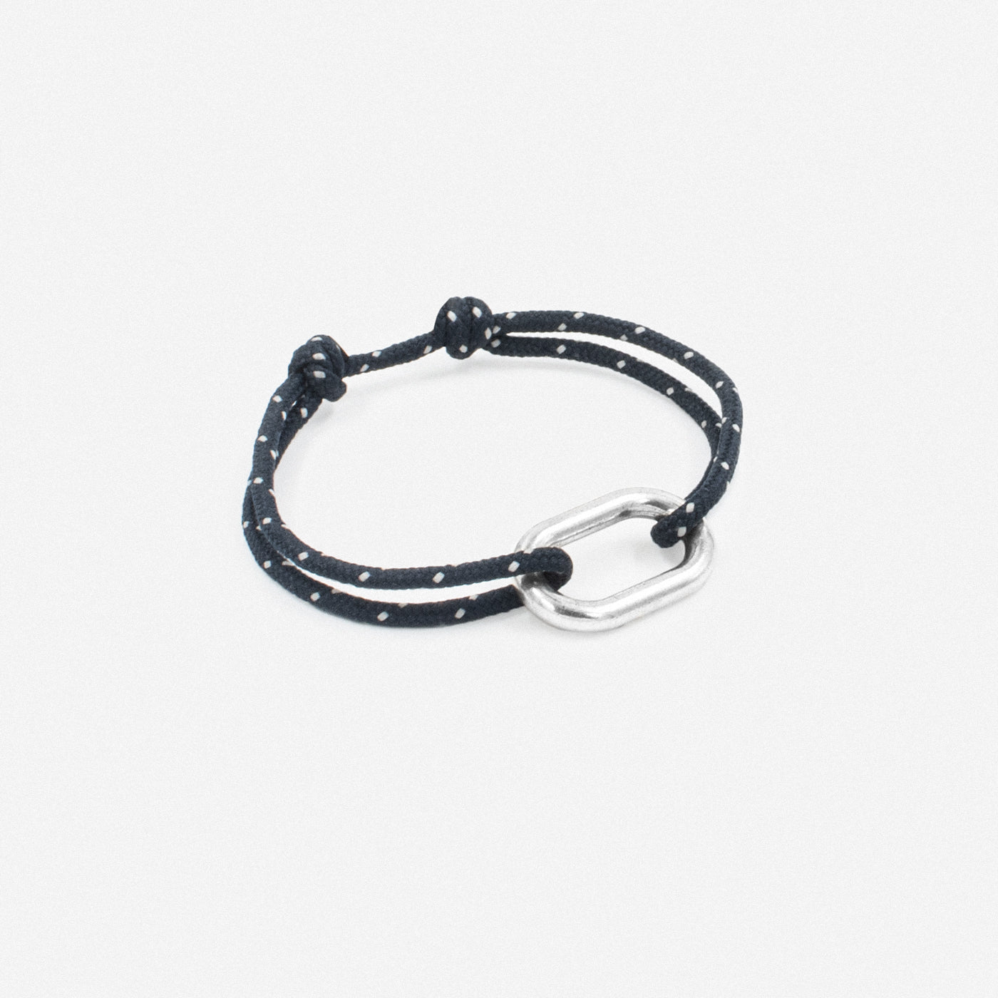 Bracelet Link navy blue & white dots