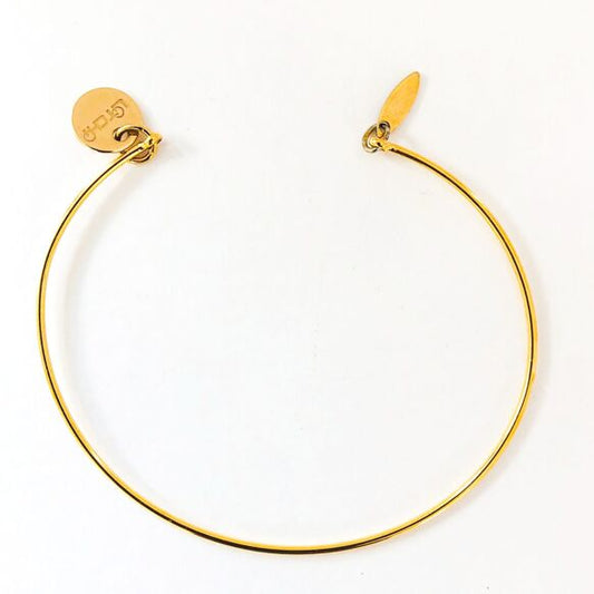 Gilded open bangle bracelet