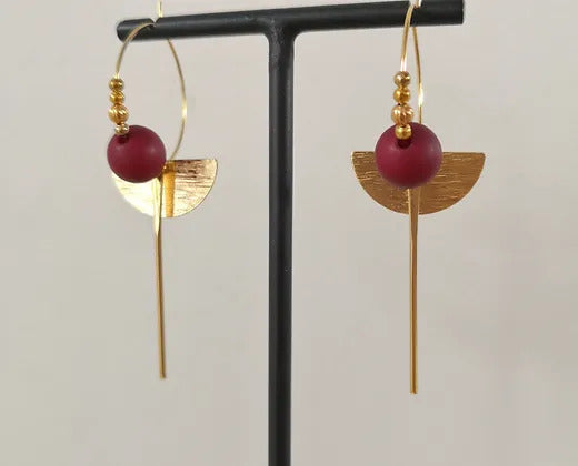 Earrings "Kiki" burgundy